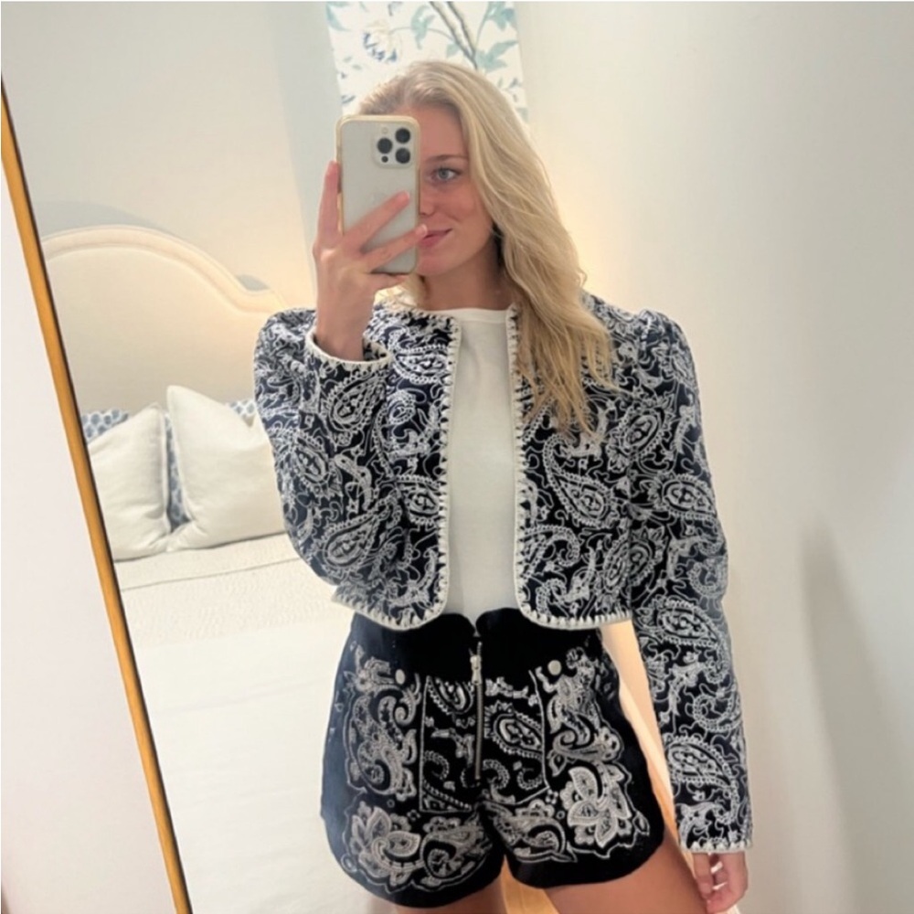 NWOT SEA NYC quilted crop jacket sz S